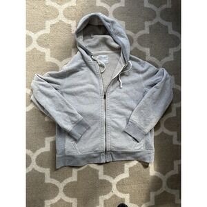 Vintage Y2K J Crew Outerwear Fleece Lined Hoodie Men's XL Gray